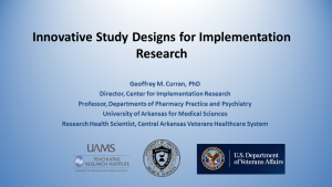 Innovative Study Designs for Implementation Research