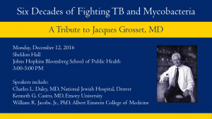 Six Decades of Fighting TB and Mycobacteria: A tribute to Jacques Grosset, MD
