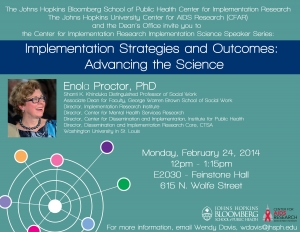 Implementation Strategies and Outcomes: Advancing the Science